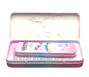 unicorn metal pencil box for school