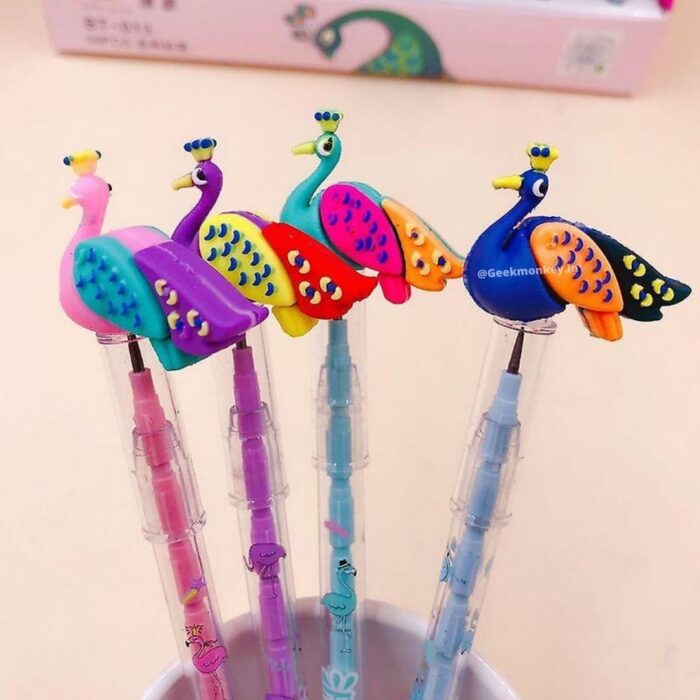 peacock top cute pencils