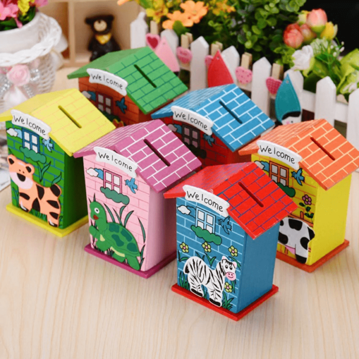 wooden money bank animal theme return gifts birthday