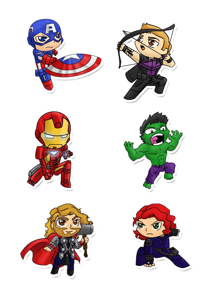 Superheroes theme Cup cake Toppers