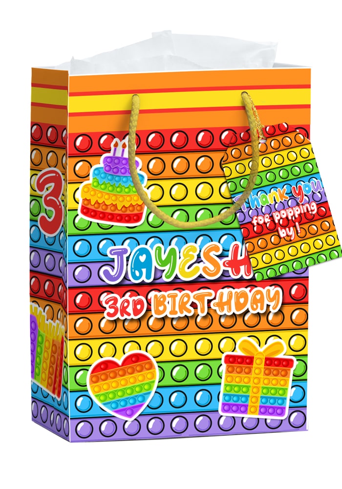 White Birthday Gift Paper Bags  8x4x10 IN  Eco Bags India