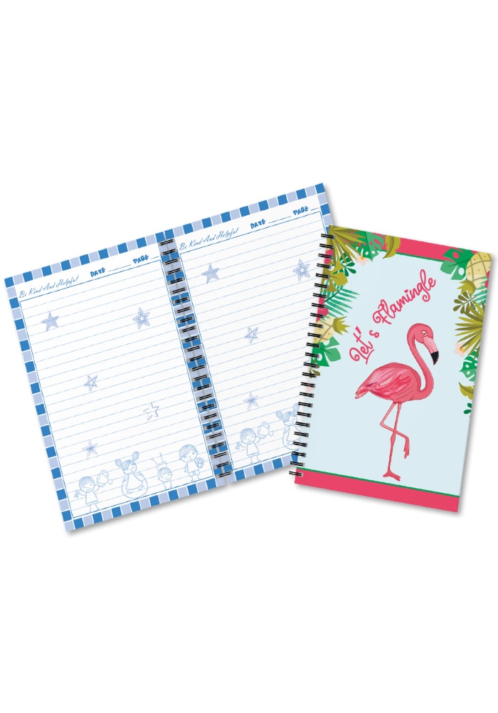 flamingo theme paper diary for return gifts