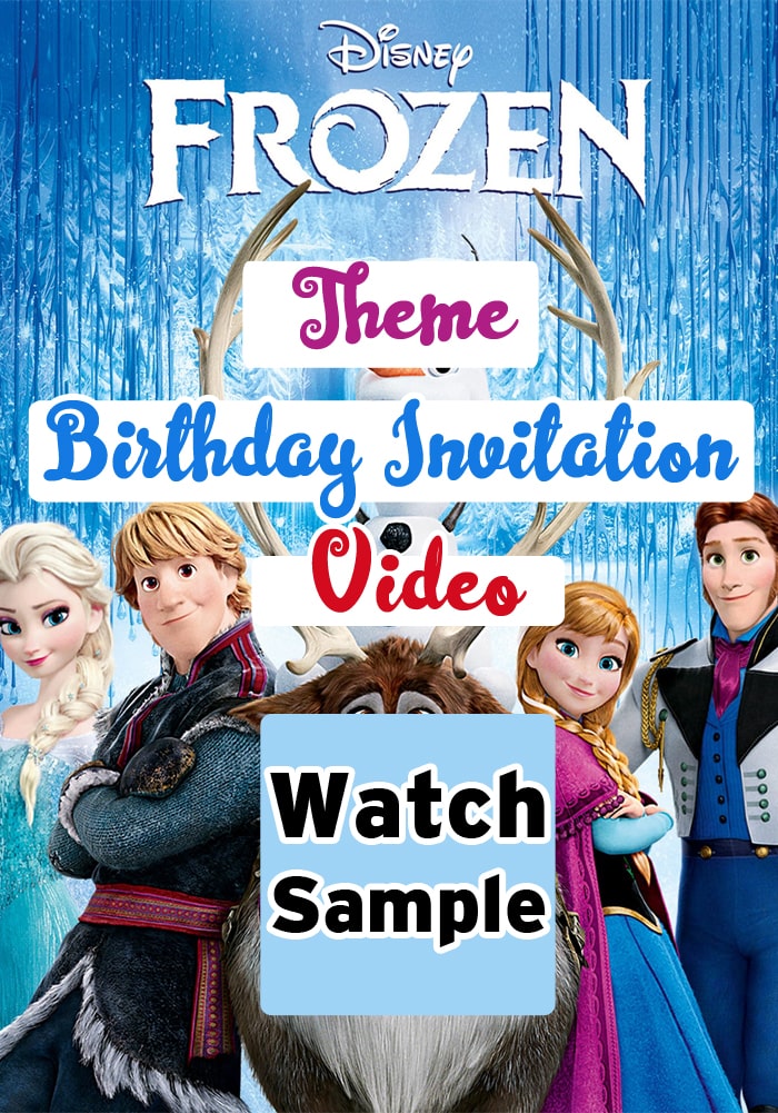 Frozen theme Birthday Invitation Video