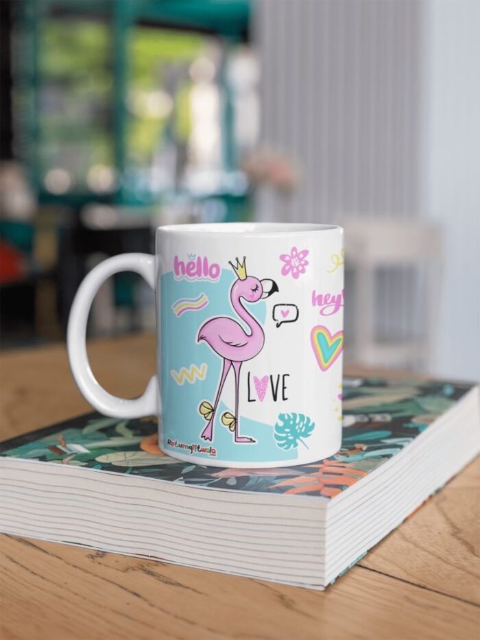 flamingo theme mug for return gifts