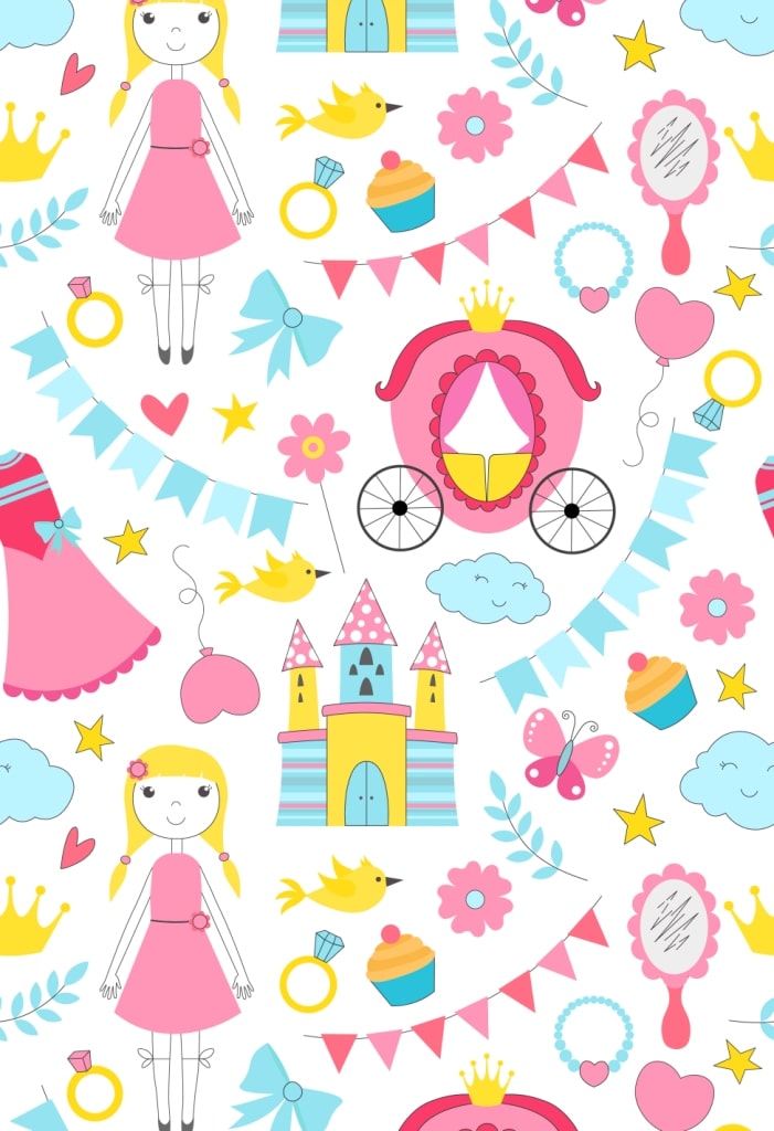 princess theme gift wrapping sheet