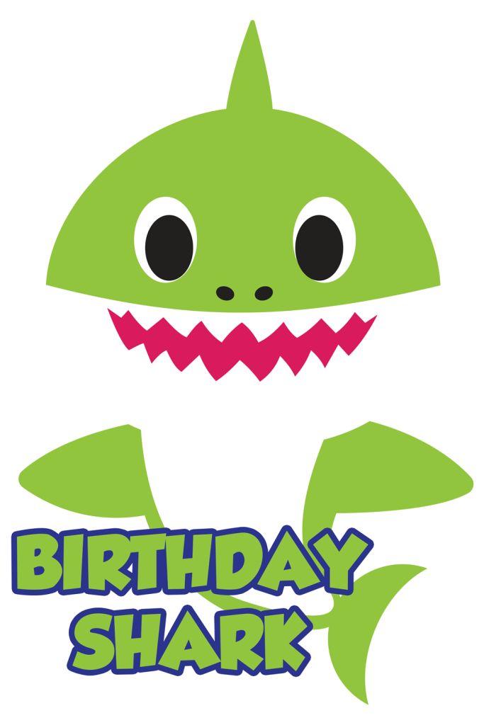 Baby shark theme Cutouts for birthday