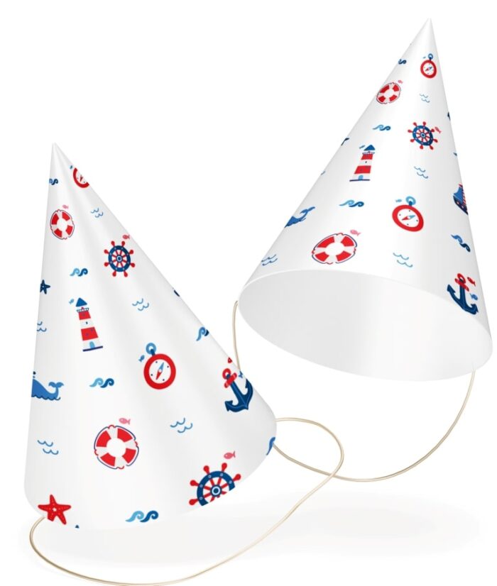 Nautical Theme Birthday Caps