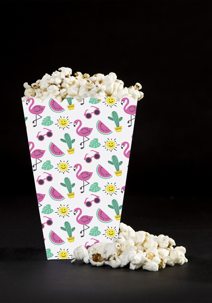 Flamingo Theme Popcorn Holder