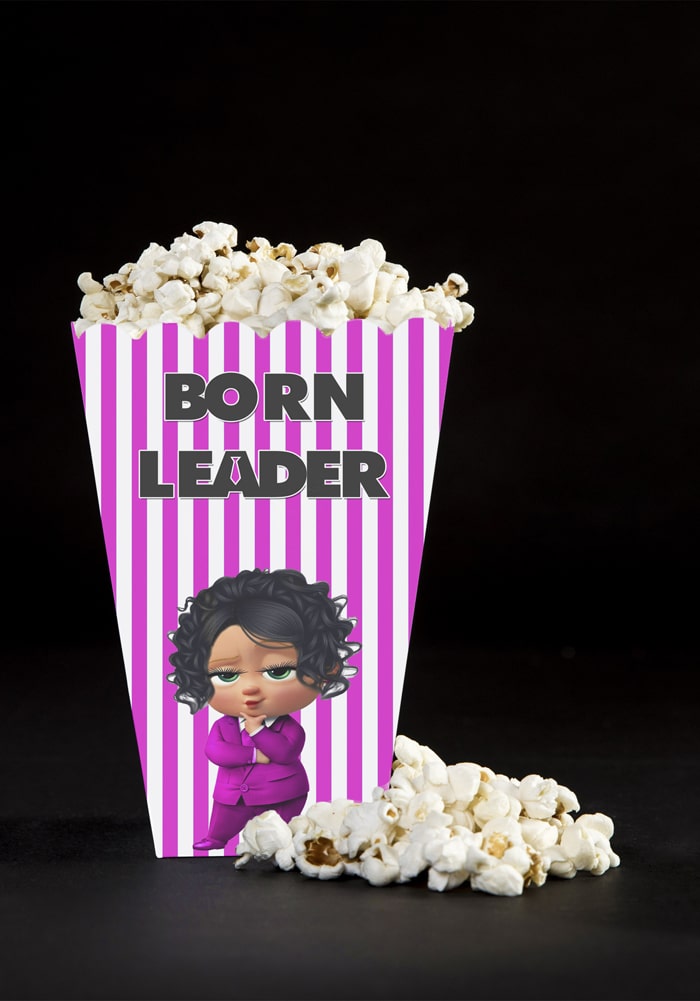 boss baby theme popcorn holder tubs