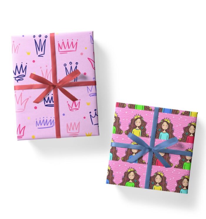 princess theme gift wrapping sheet