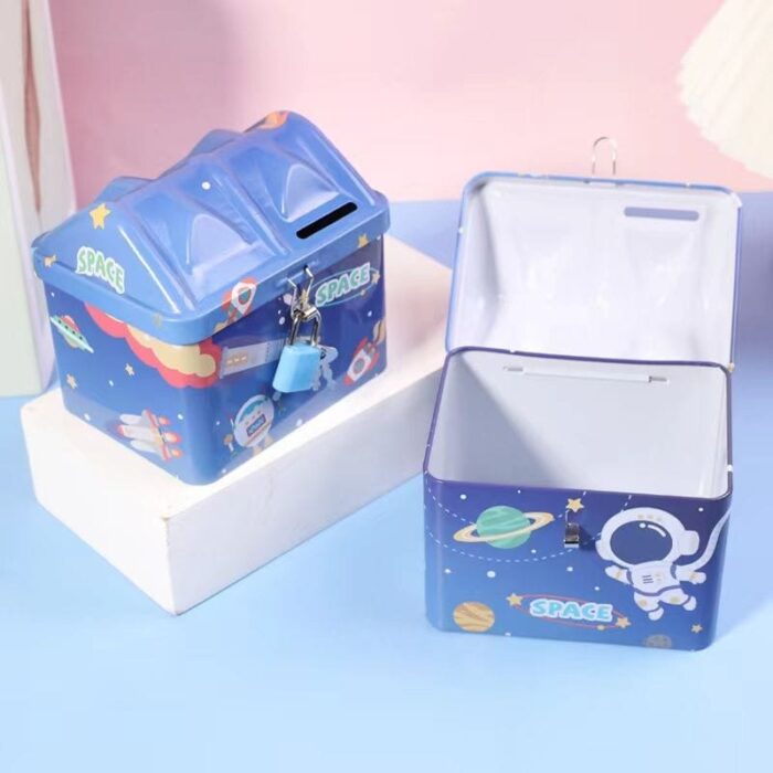 space theme metal money bank coin bank birthday return gifts