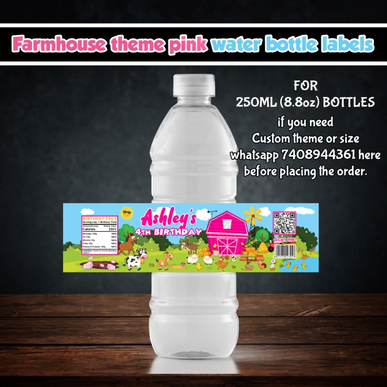 Farm theme Bottle stickers