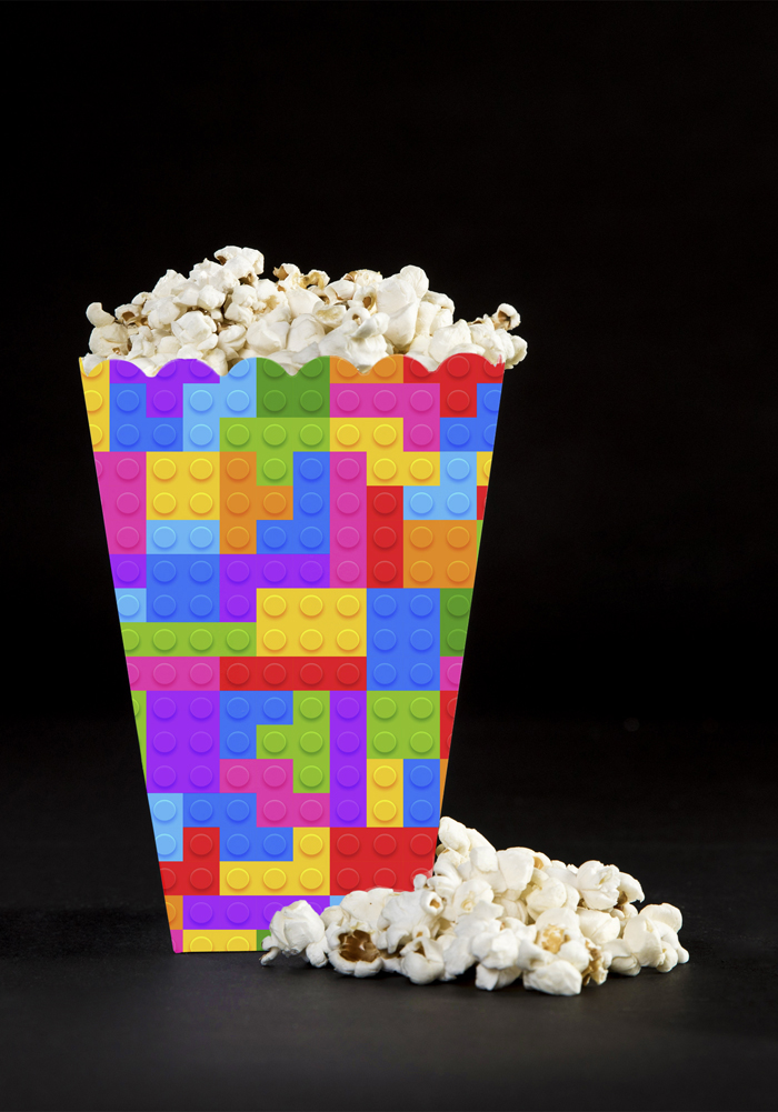 Blocks Theme Popcorn Holder