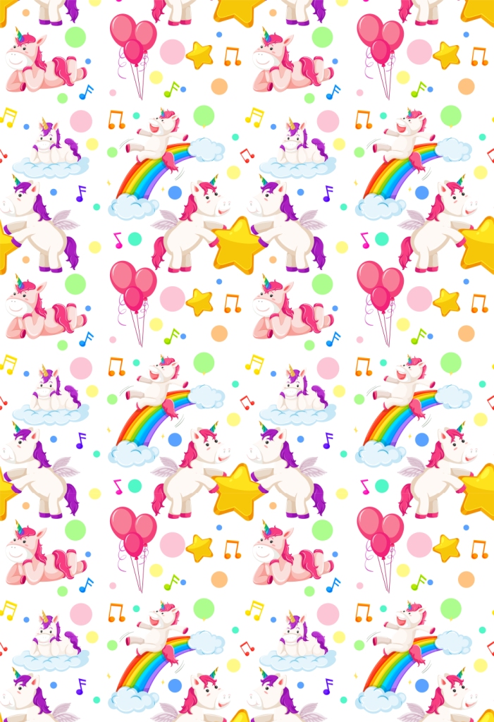 Unicorn theme gift wrap for gifts 