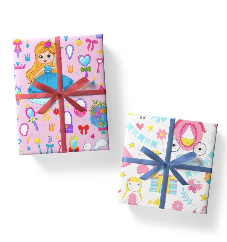 princess theme gift wrapping sheet