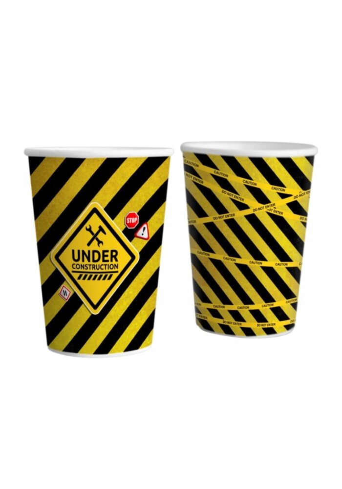 Under construction paper cups