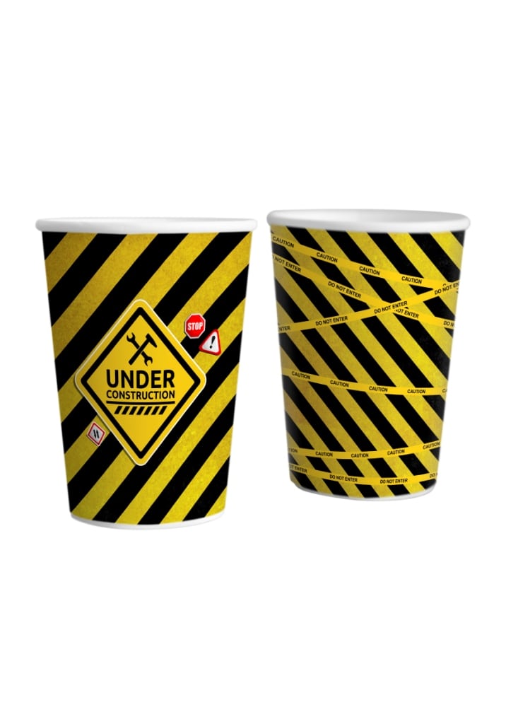 Under construction paper cups