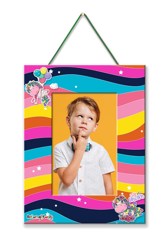 unicorn theme photo frame made in india return gifts