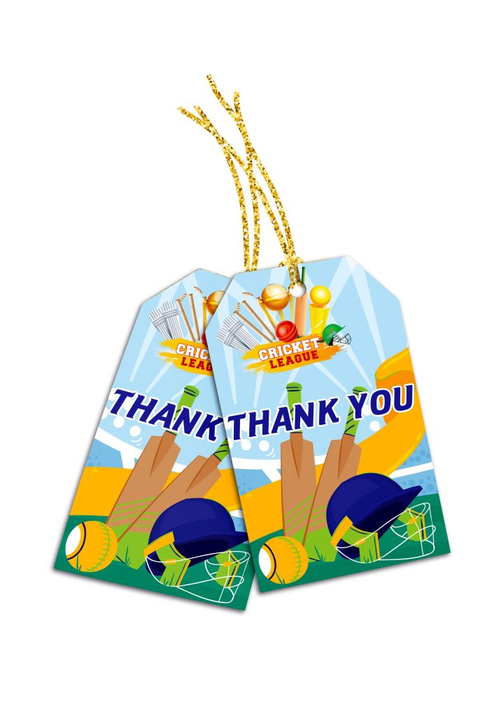cricket theme thank you cards