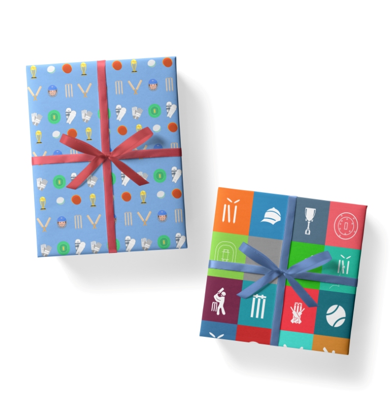 cricket theme gift wrapping sheet