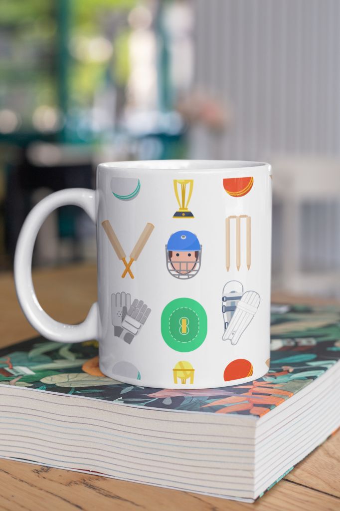 cricket theme mug for return gifts