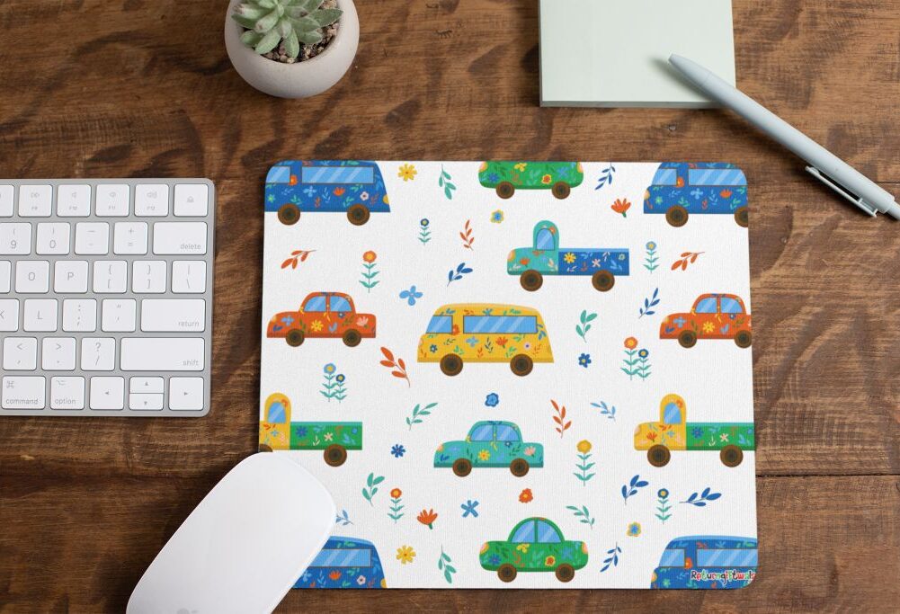 car-vehicle-transport printed customizable mouse pad for birthday return gifts theme based