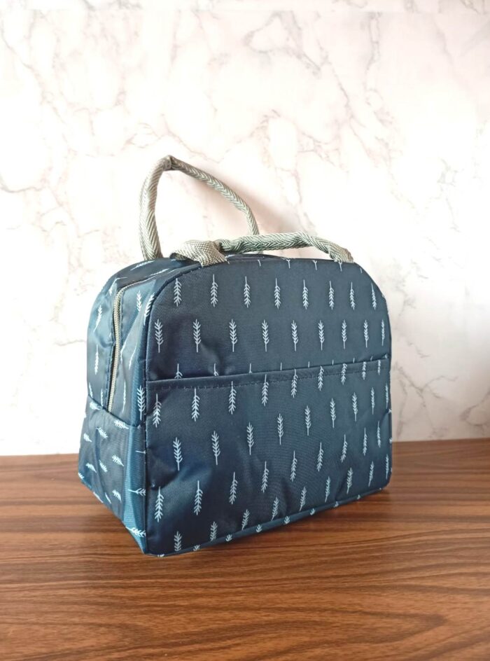 Flower and Leaf Print High Quality Insulated Lunch Bag