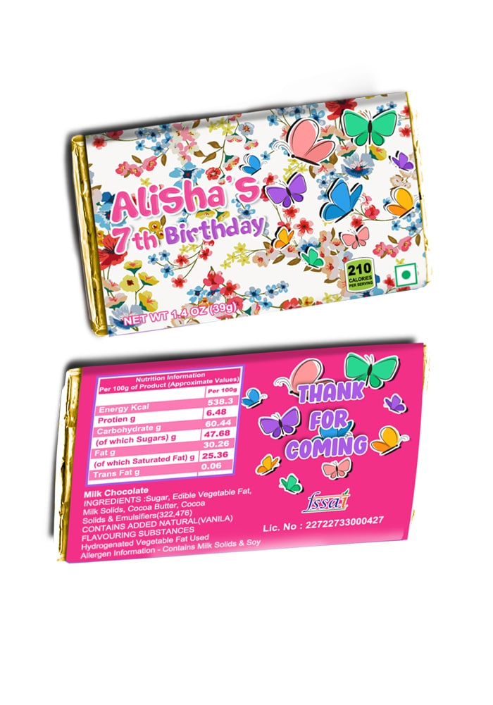 Butterfly birthday return favor