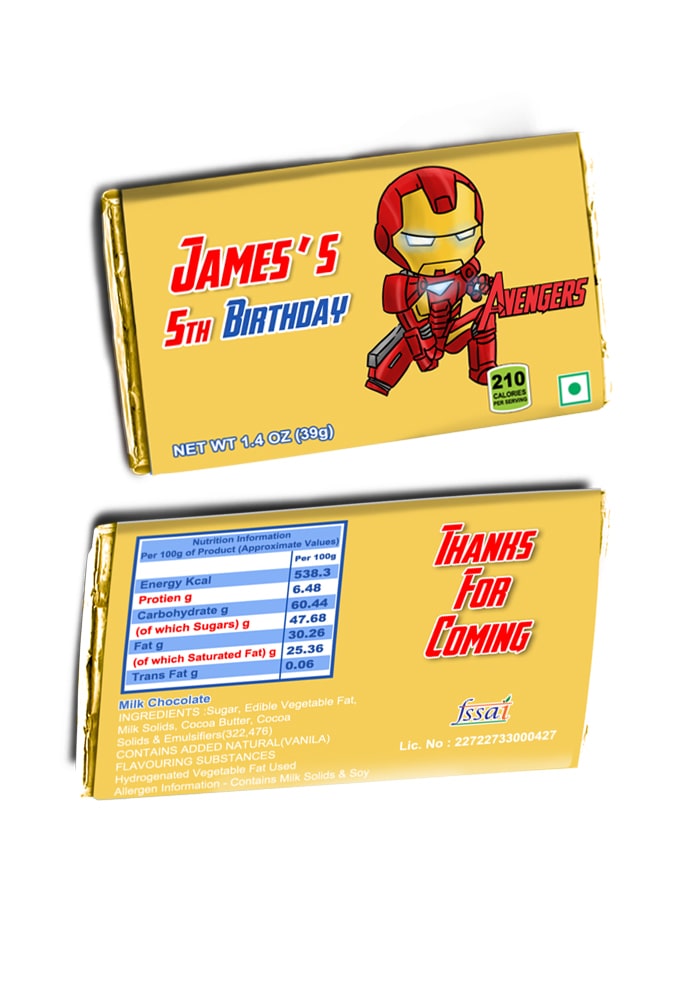 Superheroes return gifts for party 