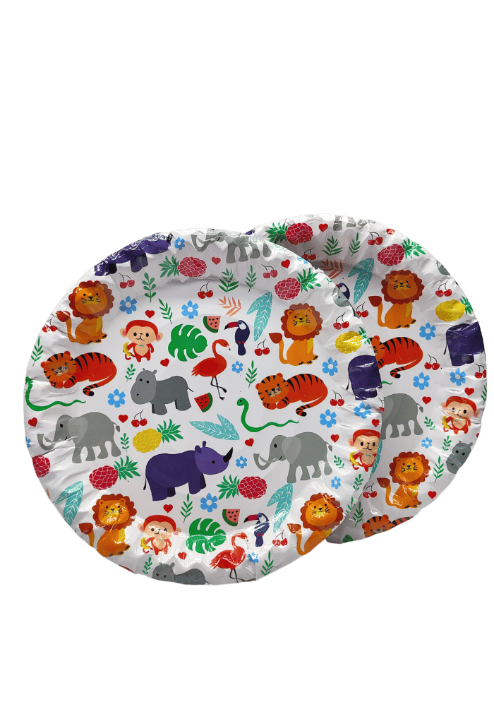 animal theme pattern printed paper plates 