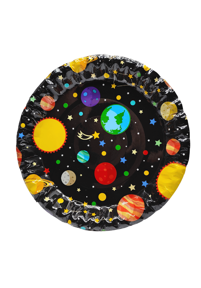 space theme paper plates --party--supplies