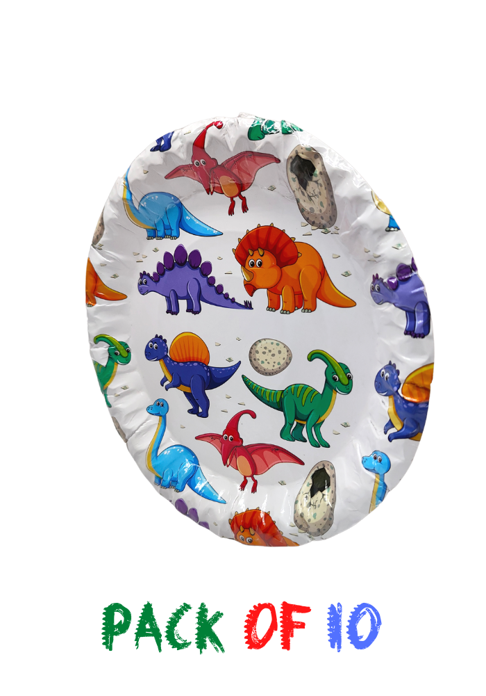dinosaur theme pattern printed paper plated birthday