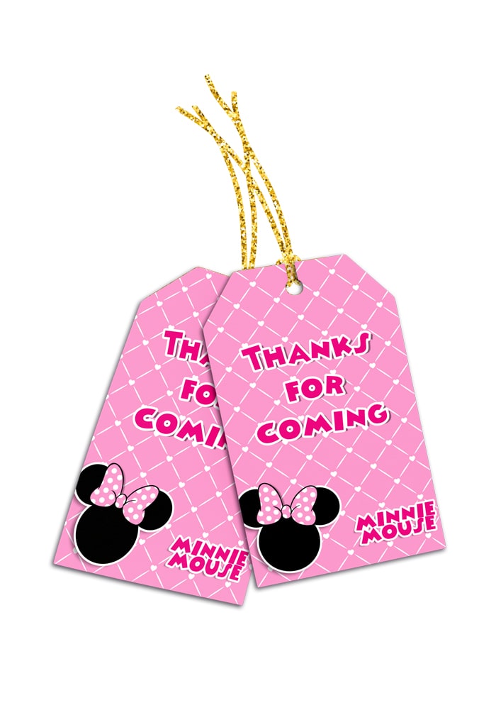 Minnie mouse theme Thank you cards