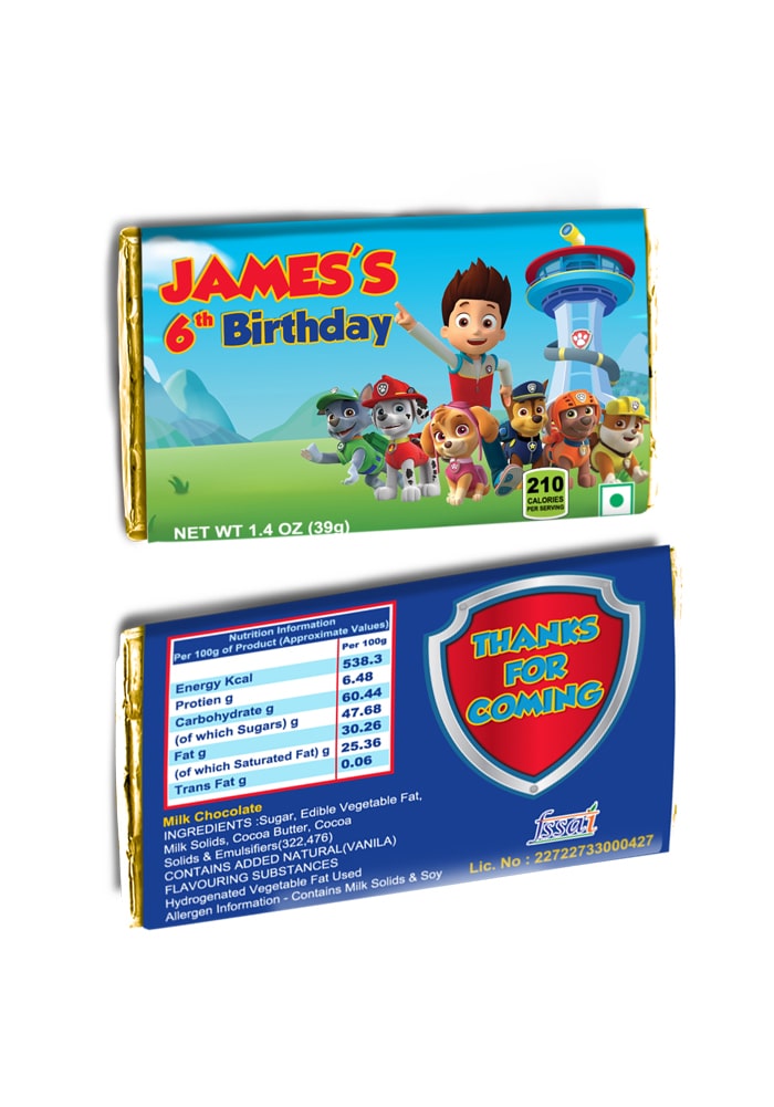 Paw Patrol theme birthday return gifts