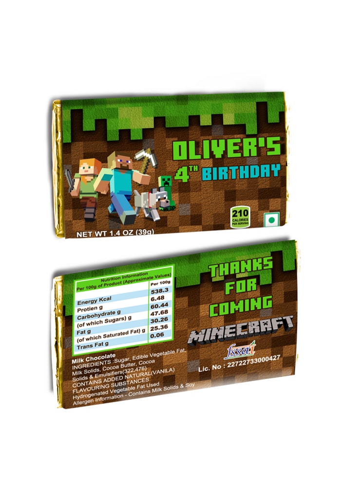 Minecraft theme birthday return gifts