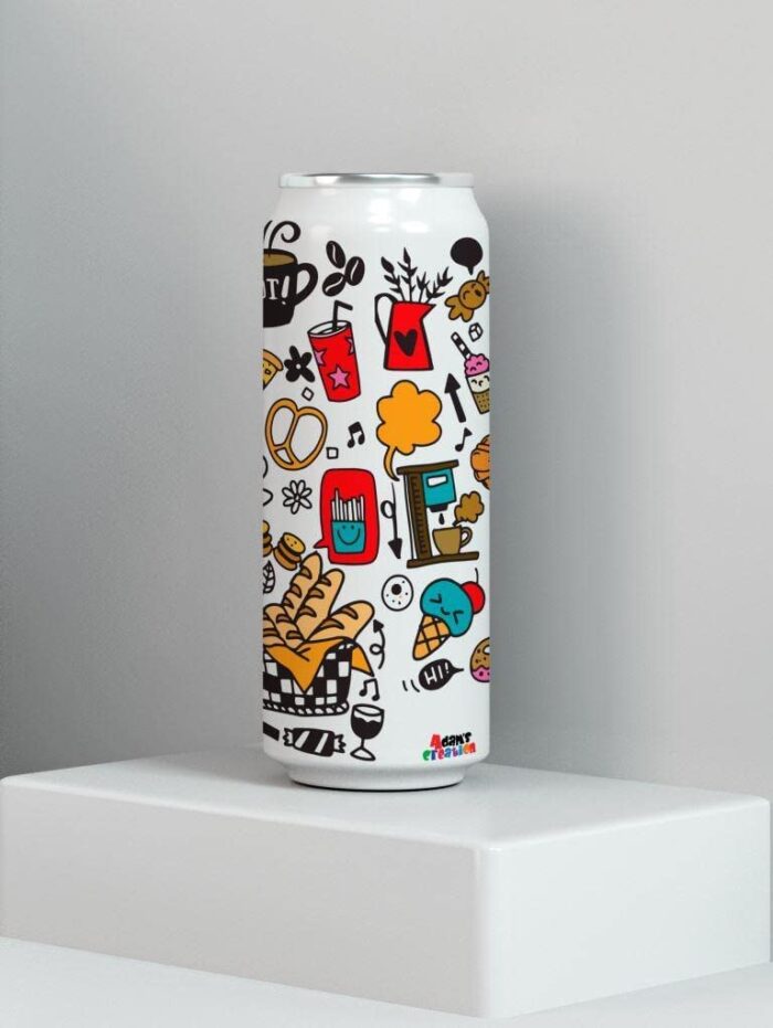 Coffe & Bread Theme Steel Tumbler