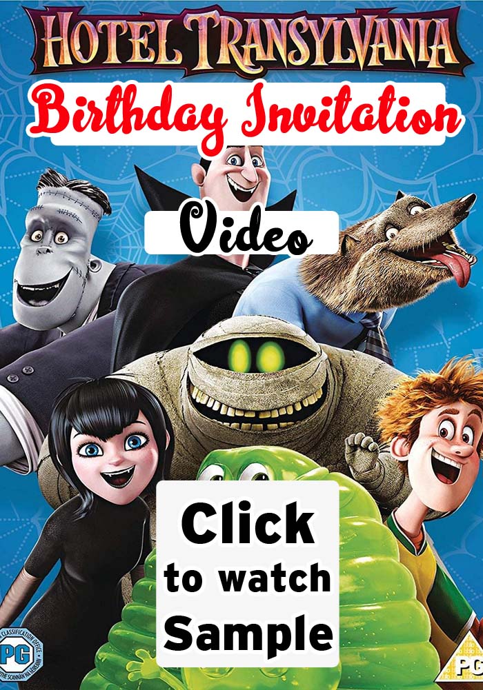 Hotel Transylvania Birthday Invitation Video