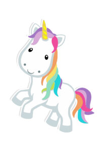 Unicorn theme Cup Cake Toppers 
