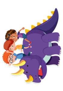 Dinosaur and kids Cup Cake Toppers 