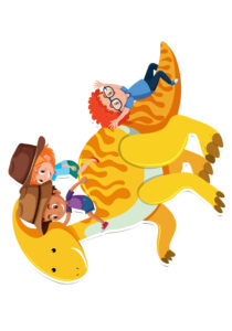 Dinosaur and kids Cup Cake Toppers 