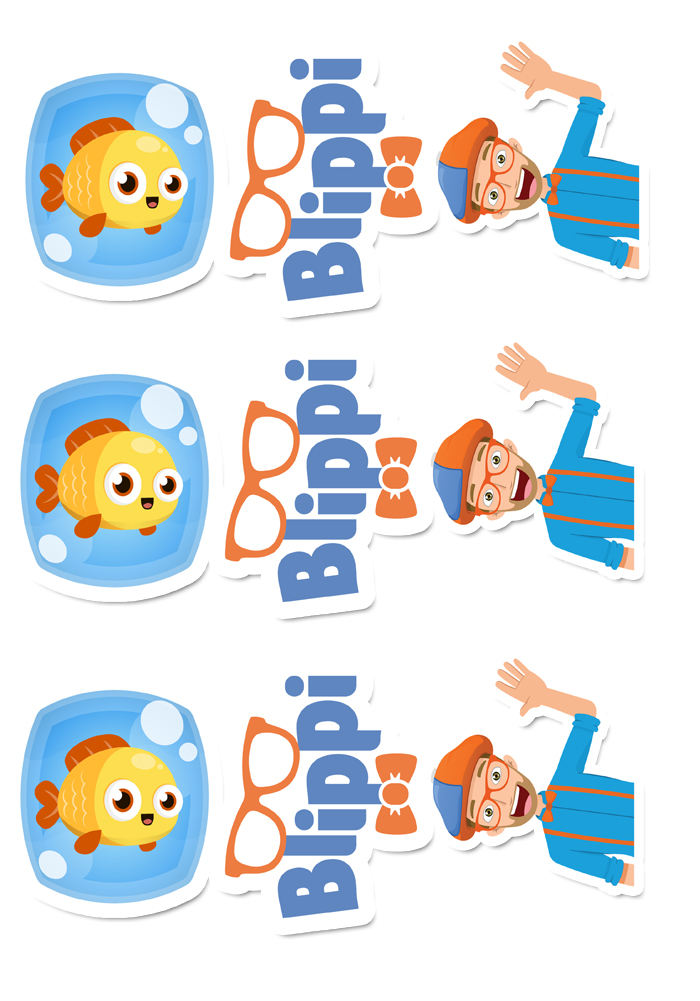 Blippi theme Cup Cake Toppers