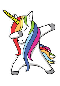 Unicorn theme Cup Cake Toppers 