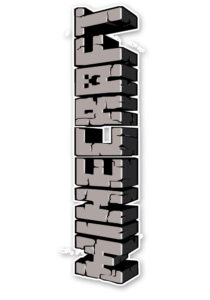 Minecraft theme cupcake topper