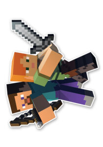 Minecraft theme cupcake topper