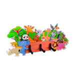 animal theme wooden key holder for birthday return gifts