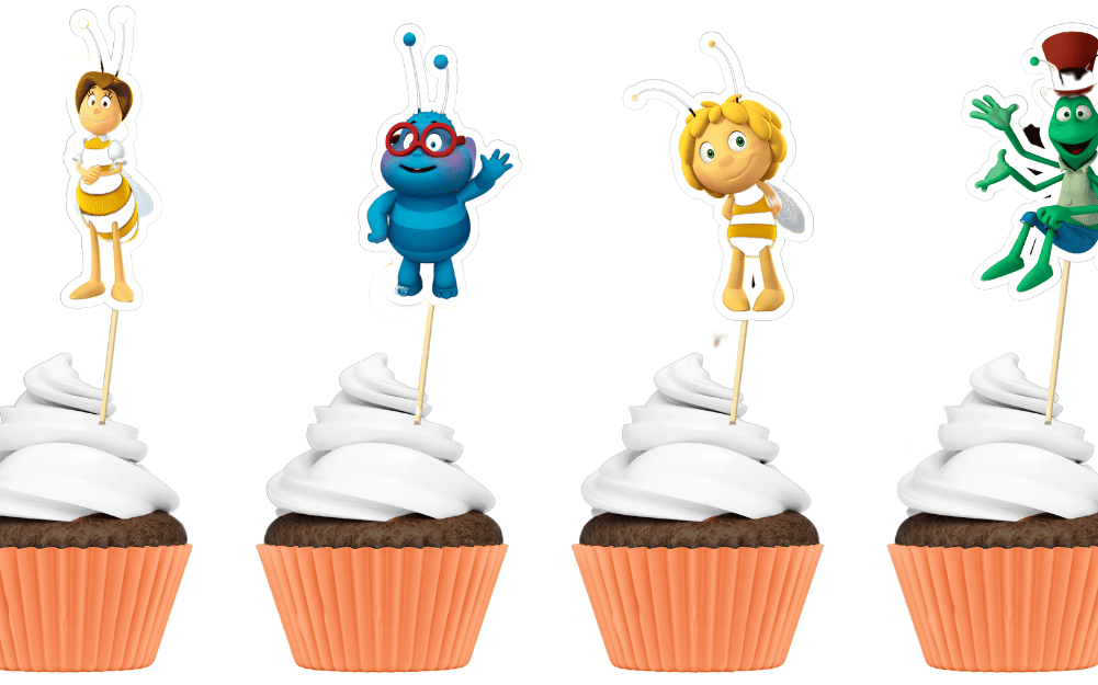 Maya the Bee Cup Cake Toppers
