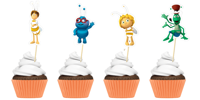 Maya the Bee Cup Cake Toppers