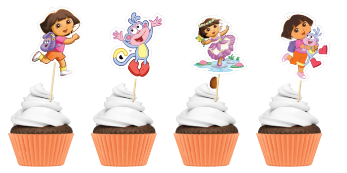 Dora the Explorer Cup Cake Toppers