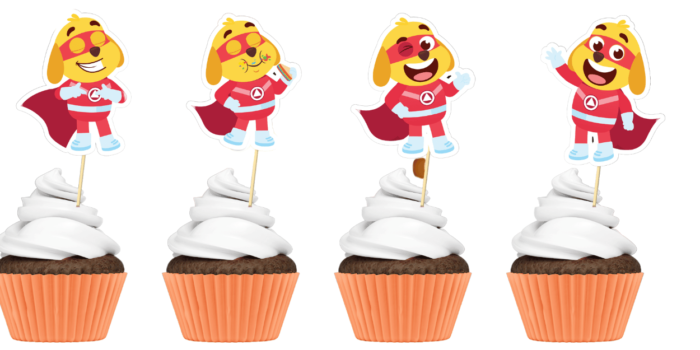 Captain Kid Cup Cake Toppers