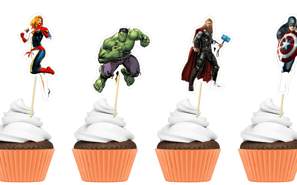 Avengers Theme Cupcake Topper